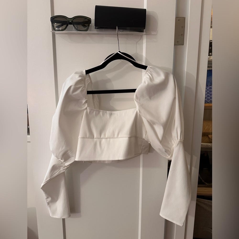 Zara White Crop Top
